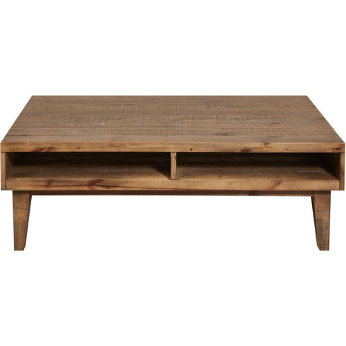 Table Basse avec Niches en Pin Recyclé 120x70x40 cm PATIO - 3S. x Home - Table basse bois design