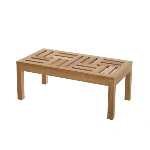 Table basse de jardin 100 x 50 cm en bois Teck - Macabane - Macabane jardin meuble deco
