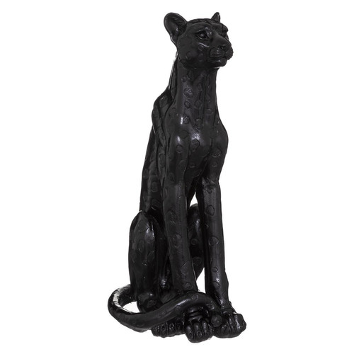 Figurine Léopard Artif En Résine - 3S. x Home - Statue noire