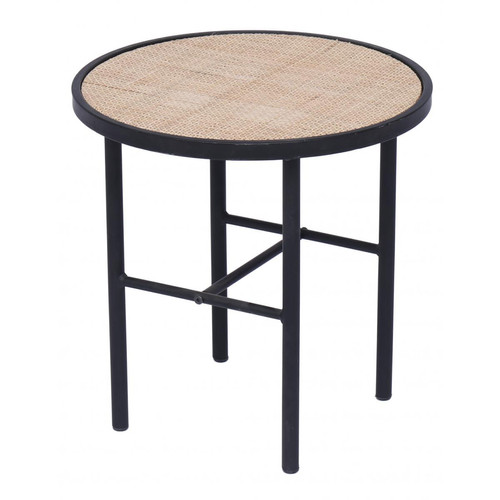 Table d'Appoint MIHARA en Métal avec Plateau en Pin - 3S. x Home - Table d appoint bois