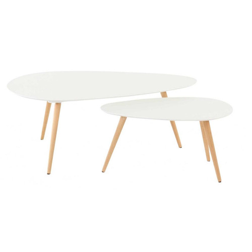 Tables Basses Gigognes Blanches BLOOM - 3S. x Home - 3s x home