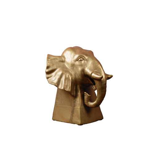 Tête d'éléphant Doré en Grès - Chehoma - Chehoma meuble & déco