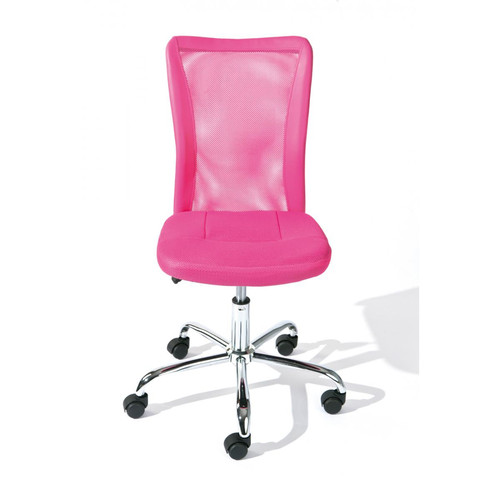 Chaise de bureau enfant à roulettes Rose TELUDO - 3S. x Home - Chaise de bureau