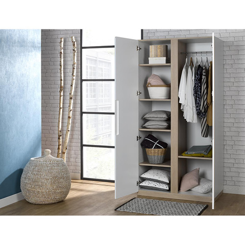 Armoire 2 portes NOMADE - 3S. x Home - Commode enfant blanche