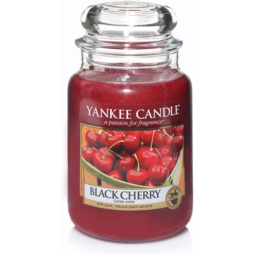 Bougie Grand Modèle Black Cherry/ Cerise Noire Yankee Candle Bougie  - Deco luminaire yankee candle