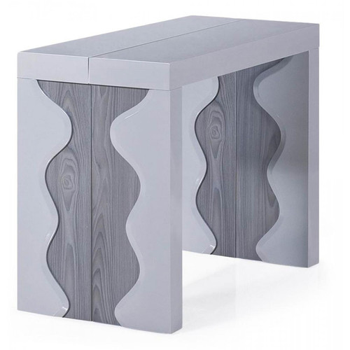 Console extensible chêne gris 250cm laque CHICAGO - 3S. x Home - Table en bois design