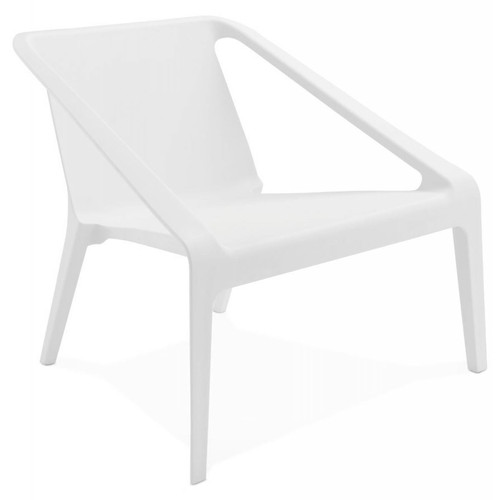 Fauteuil De Jardin En Plastique Blanc ACOMA - 3S. x Home - Chaise de jardin blanche