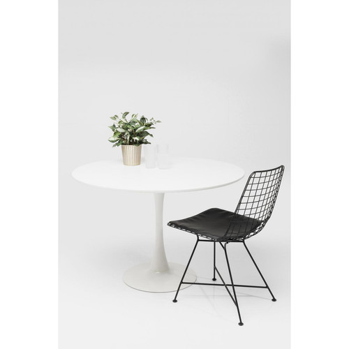 Table Ronde 110 Blanc Laqué MADISON KARE DESIGN  - Kare design deco salle a manger meuble deco