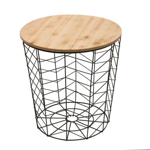 Table Basse Filaire Métal Noir NOURAIL - 3S. x Home - Table basse bois design