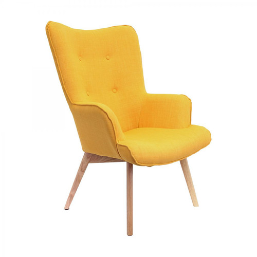 Fauteuil HELSINKI Jaune 3S. x Home  - Pouf et fauteuil design