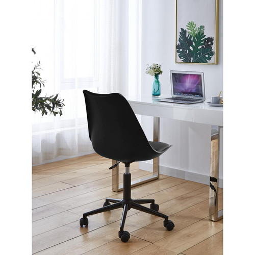 Chaise de bureau scandinave Noir OFFESBJERG  - 3S. x Home - Chaise de bureau