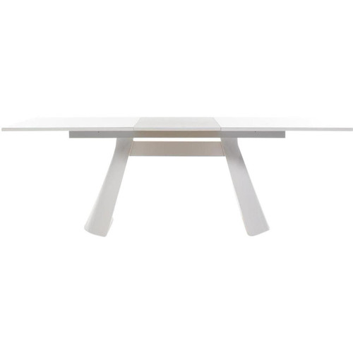Table de repas ovale en bois laque avec rallonge ELLIPSE Blanc - 3S. x Home - Table a manger blanche