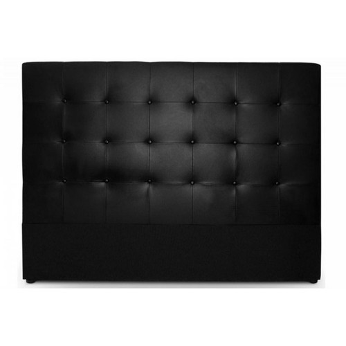 Tête de lit capitonnée 180 cm Cocoon noir - 3S. x Home - Sommier noir