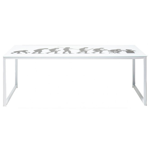 Table Homo Sapiens blanche en verre KARE DESIGN  - Kare design deco salle a manger meuble deco