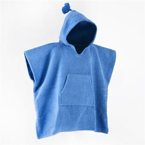 Poncho à capuche bleu enfant  becquet  - Linge de bain enfant
