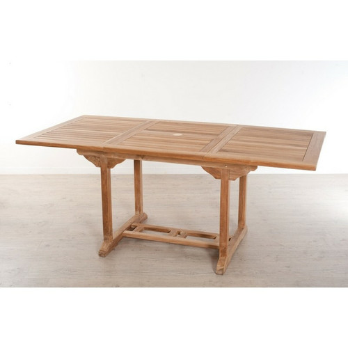 Table de jardin 4/6 personnes -  rectangulaire extensible 120/180 x 90 cm en bois Teck