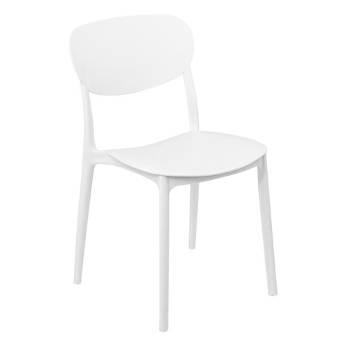 Chaise empilable en plastique "Plasta" blanc  - 3S. x Home - Chaises Blanche