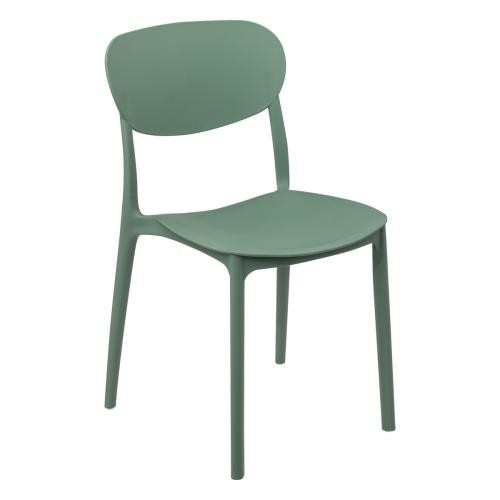 Chaise empilable plastique vert "Plasta" - 3S. x Home - Chaise verte