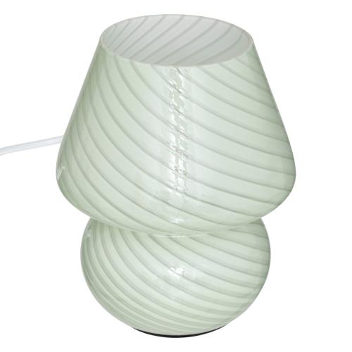 Lampe champignon "Cara" H18cm vert - 3S. x Home - Lampe a poser verre