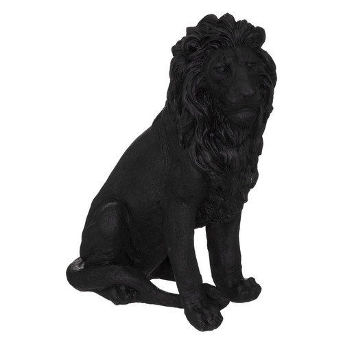 Lion MGO 43 x 24 x 51.5 cm Noir - 3S. x Home - Statue noire