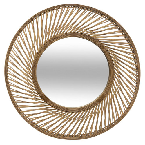 Miroir Bambou Spirale D72 cm - 3S. x Home - Miroir bois design