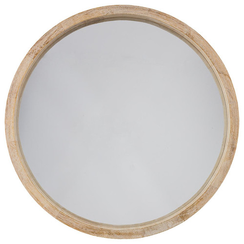 Miroir rond naturel scandinave D50 cm - 3S. x Home - Miroir bois design