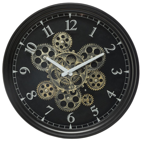 Pendule Mécanique Métal Luxe - 3S. x Home - Horloge design noire