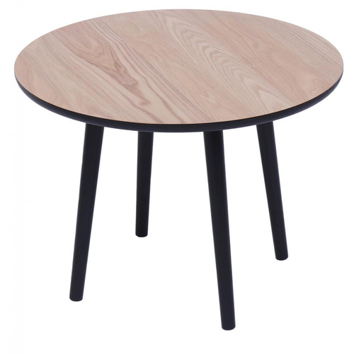 Table Appoint GINZA Scandinave en Pin Pieds Noirs - 3S. x Home - Table basse bois design