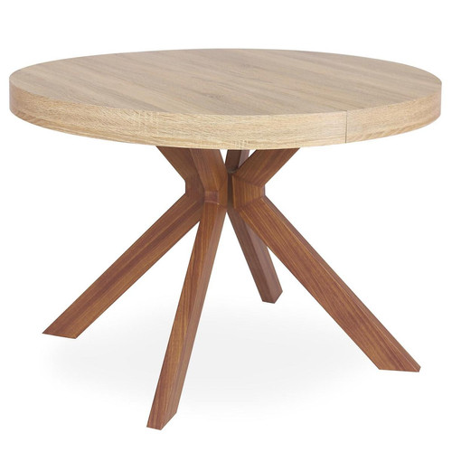 Table ronde extensible MYRIADE Sonoma - 3S. x Home - Table en bois design