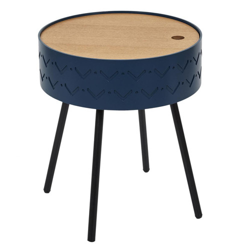 Table Coffre EUGENIE Bleu Nuit - 3S. x Home - Table d appoint metal