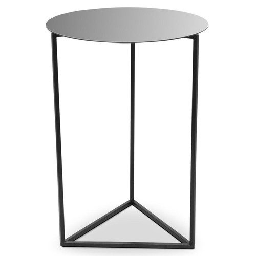 Table d'appoint OLIANA Miroir et Métal Noir - 3S. x Home - Table d appoint noire