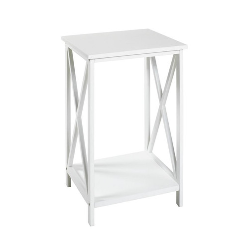 table d'appoint en MDF laqué blanc - 3S. x Home - Table d appoint blanche