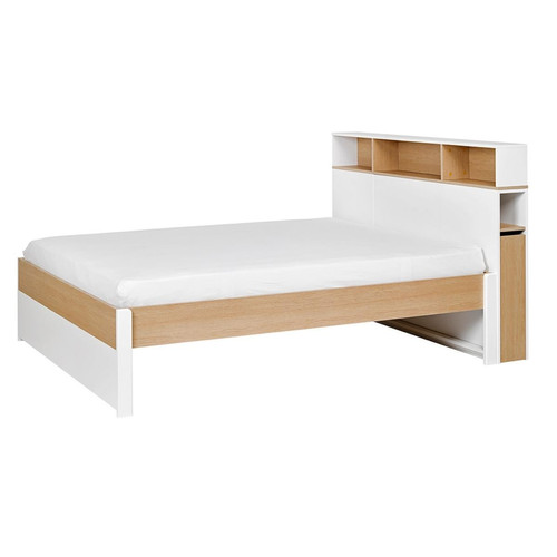 Tête de lit 160 simple avec rangement haut - 3S. x Home - Tete de lit blanc