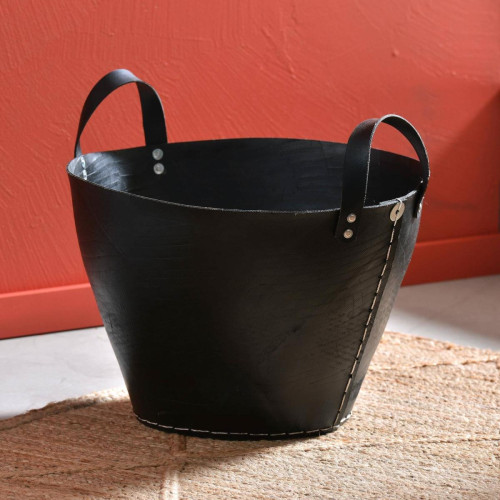 Corbeille décorative ANKAY Noir - becquet - Boite de rangement noire