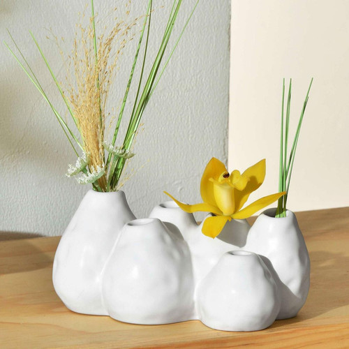 Vase Multifleurs SOLIFLORES Blanc - becquet - Vase blanc design