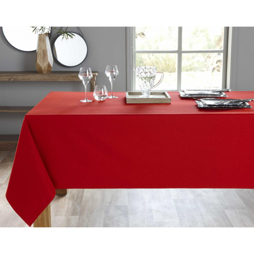 Nappe LONA rouge en coton - becquet - Becquet meuble & déco