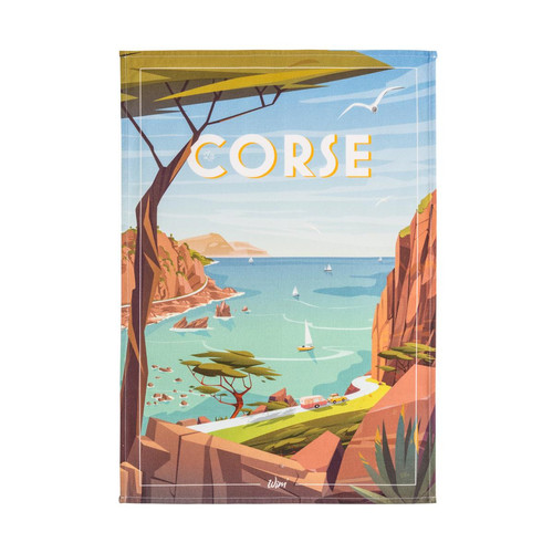 Torchon en coton imprimé, Wim Corse, Coucke Coucke  - Coucke deco meuble