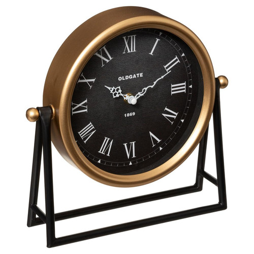 Horloge à Poser Métal 26 x 26 cm Luca - 3S. x Home - Horloge design noire