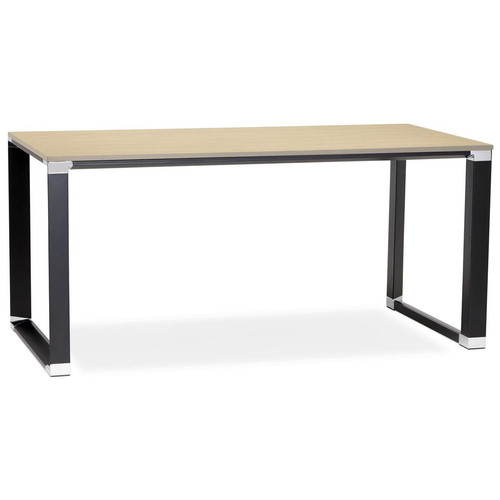 Table à Manger Couleur Naturel Métal Noir WARNER  - 3S. x Home - Table en bois design