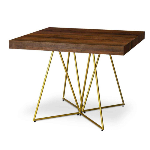 Table Extensible NEILA Marron Noisette - 3S. x Home - Table en bois design