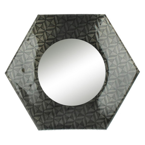 Miroir URBAN TOUCH en Métal Black antic 30x30 cm - Pomax - Miroir rond ovale design